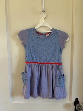 Mini Boden Blue and Purple 4-5Y Dress